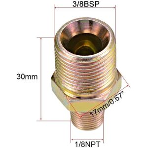 Unique Reducing Pipe Fitting Reducer Hex Nipple BSP Male Connector 4Pcs - Copper Color 1/8 x 3/8 Unique Reducing Pipe Fitting Reducer Hex Nipple BSP Male Connector 4Pcs - Copper Color 1/8 x 3/8