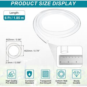Unique Clear Tubing, Tube Lightweight Vinyl Hose, Transparent Flexible Plastic Water Tubing 20mm ID x 25mm OD Unique Clear Tubing, Tube Lightweight Vinyl Hose, Transparent Flexible Plastic Water Tubing 20mm ID x 25mm OD