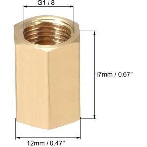 Unique Brass Pipe Fitting Connector Hex Nipple Coupler 4 Pcs G1/8 Unique Brass Pipe Fitting Connector Hex Nipple Coupler 4 Pcs G1/8
