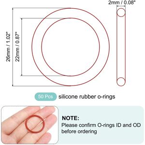 Unique Silicone O-Ring Metric VMQ Sealing Gasket Replacement 50A Durometer for Plumbing Compressor Faucets Valves Repair - Red 22mm x 26mm x 2mm Unique Silicone O-Ring Metric VMQ Sealing Gasket Replacement 50A Durometer for Plumbing Compressor Faucets Valves Repair - Red 22mm x 26mm x 2mm