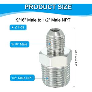 Unique Hex Reducing Nipple Connectors Pipe Adapter, Pipe Fitting Reducer Nipple Adapter Plated Steel Hydraulic Fitting - Silver Tone 9/16 Unique Hex Reducing Nipple Connectors Pipe Adapter, Pipe Fitting Reducer Nipple Adapter Plated Steel Hydraulic Fitting - Silver Tone 9/16