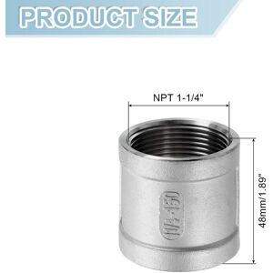 Unique Stainless Steel Cast Pipe Fittings Pipe Connector Adapter - Silver 1Pcs, 1-1/4 Unique Stainless Steel Cast Pipe Fittings Pipe Connector Adapter - Silver 1Pcs, 1-1/4