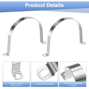 Unique Conduit Clamps, Stainless Steel Rigid Pipe Strap U Bracket Pipe Clamps with Holes for Plumbing/Conduit/Wire/Pipe - Silver 3-Pack 5-1/2 Unique Conduit Clamps, Stainless Steel Rigid Pipe Strap U Bracket Pipe Clamps with Holes for Plumbing/Conduit/Wire/Pipe - Silver 3-Pack 5-1/2