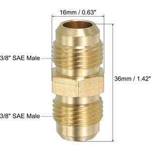 Unique Solid Brass Hex Nipple Pipe Fitting Thread Adapter, SAE Male Water Line Connectors Couplings - Copper Color 3/8 Unique Solid Brass Hex Nipple Pipe Fitting Thread Adapter, SAE Male Water Line Connectors Couplings - Copper Color 3/8