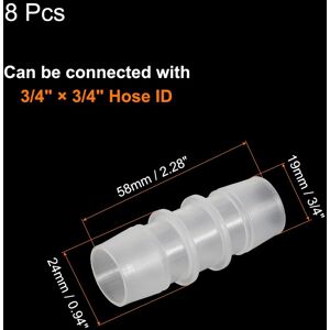 Unique Plastic Hose Barb Fitting, Barb Pipe Connectors Hose Fitting Adapter Splicer Mender Adapter Union 3/4 Unique Plastic Hose Barb Fitting, Barb Pipe Connectors Hose Fitting Adapter Splicer Mender Adapter Union 3/4