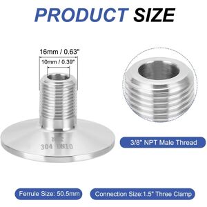 Unique Sanitary Female Threaded Pipe Fitting Three Clamp Ferrule Stainless Steel Sanitary Pipe Fitting Adapter with Gasket 1 Set 3/8 Unique Sanitary Female Threaded Pipe Fitting Three Clamp Ferrule Stainless Steel Sanitary Pipe Fitting Adapter with Gasket 1 Set 3/8
