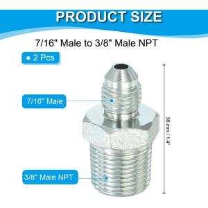 Unique Hex Reducing Nipple Connectors Pipe Adapter, Pipe Fitting Reducer Nipple Adapter Plated Steel Hydraulic Fitting - Silver Tone 7/16 Unique Hex Reducing Nipple Connectors Pipe Adapter, Pipe Fitting Reducer Nipple Adapter Plated Steel Hydraulic Fitting - Silver Tone 7/16