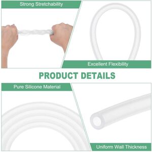 Unique Silicone Tubing, Silicone Rubber Vacuum Tube, High Temp Water Air Hose Pipe for Pump/Liquid Clear 3/16 Unique Silicone Tubing, Silicone Rubber Vacuum Tube, High Temp Water Air Hose Pipe for Pump/Liquid Clear 3/16