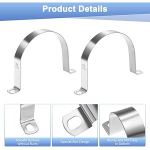 Unique Conduit Clamps, Stainless Steel Rigid Pipe Strap U Bracket Pipe Clamps with Holes for Plumbing/Conduit/Wire/Pipe - Silver 5-Pack 4-1/4 Unique Conduit Clamps, Stainless Steel Rigid Pipe Strap U Bracket Pipe Clamps with Holes for Plumbing/Conduit/Wire/Pipe - Silver 5-Pack 4-1/4
