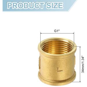 Unique Brass Pipe Fitting Coupling Connector Straight Hex Nipple Coupler Adapter for Plumbing Industrial and Residential G1 Unique Brass Pipe Fitting Coupling Connector Straight Hex Nipple Coupler Adapter for Plumbing Industrial and Residential G1