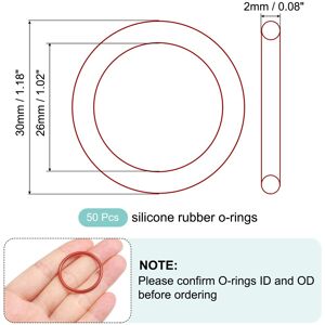 Unique Silicone O-Ring Metric VMQ Sealing Gasket Replacement 50A Durometer for Plumbing Compressor Faucets Valves Repair - Red 26mm x 30mm x 2mm Unique Silicone O-Ring Metric VMQ Sealing Gasket Replacement 50A Durometer for Plumbing Compressor Faucets Valves Repair - Red 26mm x 30mm x 2mm