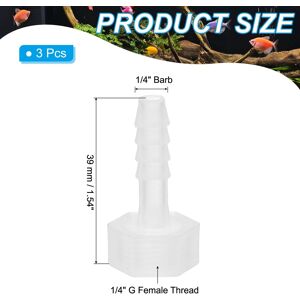 Unique Plastic Hose Barb Fitting, Adapter Connector Pipe Fitting for Water Liquid Air Gas Fuel 1/4 Unique Plastic Hose Barb Fitting, Adapter Connector Pipe Fitting for Water Liquid Air Gas Fuel 1/4