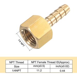 Unique Brass Hose Fitting Barb Pipe Connector with Stainless Steel Hose Clamp - Gold, Silver 1/4 Unique Brass Hose Fitting Barb Pipe Connector with Stainless Steel Hose Clamp - Gold, Silver 1/4