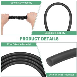 Unique Silicone Tubing, Silicone Rubber Vacuum Tube, High Temp Water Air Hose Pipe for Pump/Liquid Black 5/16 Unique Silicone Tubing, Silicone Rubber Vacuum Tube, High Temp Water Air Hose Pipe for Pump/Liquid Black 5/16
