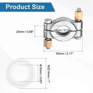 Unique Stainless Steel Sanitary Bolted Pipe Clamp 1 Brass Bolted 1 Unique Stainless Steel Sanitary Bolted Pipe Clamp 1 Brass Bolted 1