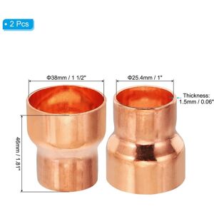 Unique Copper Reducer, Pure Copper Reducing Coupling Pressure Fitting Pipe Tube Connector Adapter Sweat Solder Connection 1 1/2 Unique Copper Reducer, Pure Copper Reducing Coupling Pressure Fitting Pipe Tube Connector Adapter Sweat Solder Connection 1 1/2