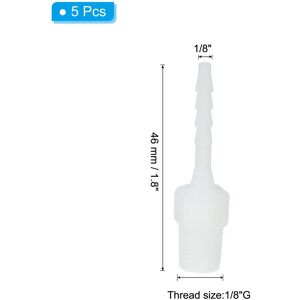 Unique Connector, Hose Barb Fitting Industrial Hose Barb to Pipe Fitting Connect for Water Liquid Air Fuel 5 Pcs 1/8 Unique Connector, Hose Barb Fitting Industrial Hose Barb to Pipe Fitting Connect for Water Liquid Air Fuel 5 Pcs 1/8