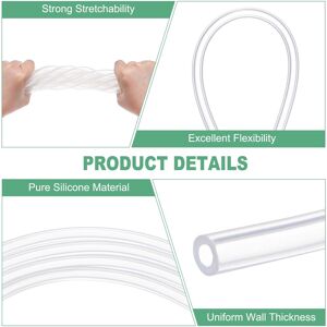 Unique Silicone Tubing, Flexible Silicone Rubber Tube, High Temp Water Air Hose Pipe for Pump/Liquid Transfer/Brewing 2mm x 4mm x 10 M Unique Silicone Tubing, Flexible Silicone Rubber Tube, High Temp Water Air Hose Pipe for Pump/Liquid Transfer/Brewing 2mm x 4mm x 10 M