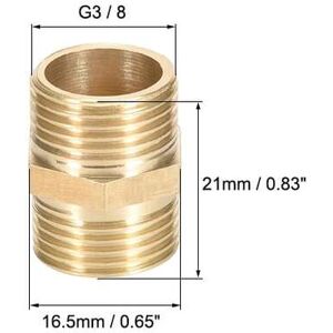 Unique Brass Pipe Fitting Connector Hex Nipple Coupler 4 Pcs G3/8 Unique Brass Pipe Fitting Connector Hex Nipple Coupler 4 Pcs G3/8