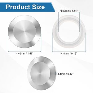 Unique Stainless Steel Sanitary Fitting Clamp End Cap Solid Tube End Cap with Silicone Gasket for Food Beverage Cosmetics Factory Pipes 1 Set 1-1/2 Unique Stainless Steel Sanitary Fitting Clamp End Cap Solid Tube End Cap with Silicone Gasket for Food Beverage Cosmetics Factory Pipes 1 Set 1-1/2
