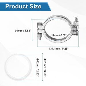 Unique Stainless Steel Sanitary Bolted Pipe Clamp 1 Stainless Steel Bolted 3-1/2 Unique Stainless Steel Sanitary Bolted Pipe Clamp 1 Stainless Steel Bolted 3-1/2