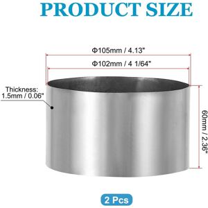 Unique Straight Pipe Fitting, Stainless Steel Coupling Metal Tube Connector Adapter for Irrigation Water Pipelines, DIY - Silver 2Pcs, 4 1/64 Unique Straight Pipe Fitting, Stainless Steel Coupling Metal Tube Connector Adapter for Irrigation Water Pipelines, DIY - Silver 2Pcs, 4 1/64