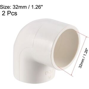 Unique Pipe Fitting Slip Socket 90 Degree Elbow Coupling Connector Parts - White 2Pcs Unique Pipe Fitting Slip Socket 90 Degree Elbow Coupling Connector Parts - White 2Pcs