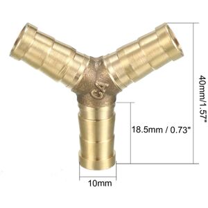 Unique Brass Tee Barb Hose Fitting, T 3 Way Connector Joiner - Copper Color 10mm Unique Brass Tee Barb Hose Fitting, T 3 Way Connector Joiner - Copper Color 10mm