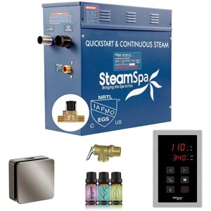 SteamSpa Oasis Series 4500-Watts Steam Generator with Continuous Steam Plus Easy Touch Pad and Auto Drain Brushed Nickel 12.0 In. W X 12.0 In. H X 6.0 In. D SteamSpa Oasis Series 4500-Watts Steam Generator with Continuous Steam Plus Easy Touch Pad and Auto Drain Brushed Nickel 12.0 In. W X 12.0 In. H X 6.0 In. D