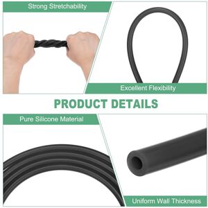 Unique Silicone Tubing, Silicone Rubber Vacuum Tube, High Temp Water Air Hose Pipe for Pump/Liquid Black 3/32 Unique Silicone Tubing, Silicone Rubber Vacuum Tube, High Temp Water Air Hose Pipe for Pump/Liquid Black 3/32