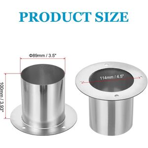 Unique Duct Connector Flange, Straight Pipe Exhaust Flange Stainless Steel Pipe Hose Duct Collar for Heating Cooling - Silver 3.5 Unique Duct Connector Flange, Straight Pipe Exhaust Flange Stainless Steel Pipe Hose Duct Collar for Heating Cooling - Silver 3.5