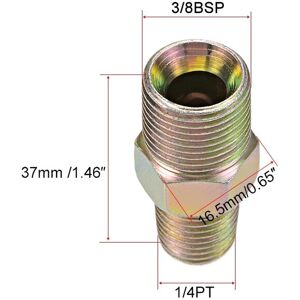 Unique Reducing Pipe Fitting Reducer Hex Nipple BSP Male Connector 4Pcs - Copper Color 1/4 x 3/8 Unique Reducing Pipe Fitting Reducer Hex Nipple BSP Male Connector 4Pcs - Copper Color 1/4 x 3/8