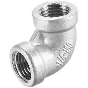 Unique Stainless Steel 316 Pipe Fitting Elbow 1/4BSPT Female x 1/4BSPT Female - Silver Tone Silver Tone 0.01 In. L Unique Stainless Steel 316 Pipe Fitting Elbow 1/4BSPT Female x 1/4BSPT Female - Silver Tone Silver Tone 0.01 In. L