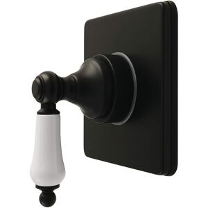 Kingston Brass Restoration Single-Handle Six-Way Diverter Valve with Square Trim Kit Matte Black 4.31 In. L X 3.94 In. W X 5.31 In. H Kingston Brass Restoration Single-Handle Six-Way Diverter Valve with Square Trim Kit Matte Black 4.31 In. L X 3.94 In. W X 5.31 In. H