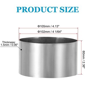 Unique Straight Pipe Fitting, Stainless Steel Coupling Metal Tube Connector Adapter for Irrigation Water Pipelines, DIY - Silver 1Pcs, 4 1/64 Unique Straight Pipe Fitting, Stainless Steel Coupling Metal Tube Connector Adapter for Irrigation Water Pipelines, DIY - Silver 1Pcs, 4 1/64
