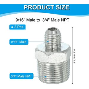 Unique Hex Reducing Nipple Connectors Pipe Adapter, Pipe Fitting Reducer Nipple Adapter Plated Steel Hydraulic Fitting - Silver Tone 9/16 Unique Hex Reducing Nipple Connectors Pipe Adapter, Pipe Fitting Reducer Nipple Adapter Plated Steel Hydraulic Fitting - Silver Tone 9/16