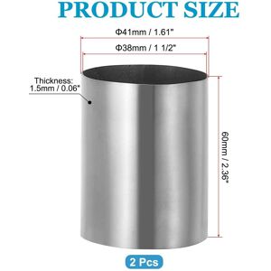 Unique Straight Pipe Fitting, Stainless Steel Coupling Metal Tube Connector Adapter for Irrigation Water Pipelines, DIY - Silver 2Pcs, 1 1/2 Unique Straight Pipe Fitting, Stainless Steel Coupling Metal Tube Connector Adapter for Irrigation Water Pipelines, DIY - Silver 2Pcs, 1 1/2