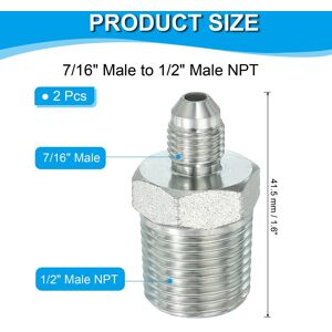 Unique Hex Reducing Nipple Connectors Pipe Adapter, Pipe Fitting Reducer Nipple Adapter Plated Steel Hydraulic Fitting - Silver Tone 7/16 Unique Hex Reducing Nipple Connectors Pipe Adapter, Pipe Fitting Reducer Nipple Adapter Plated Steel Hydraulic Fitting - Silver Tone 7/16