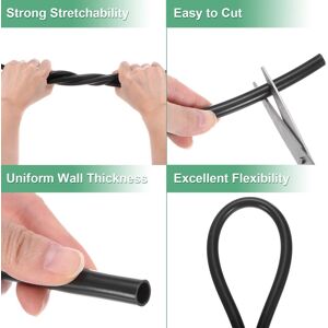 Unique Silicone Tubing, Flexible Silicone Rubber Tube, High Temp Water Air Hose Pipe for Pump/Liquid Transfer - Black 5/16 Unique Silicone Tubing, Flexible Silicone Rubber Tube, High Temp Water Air Hose Pipe for Pump/Liquid Transfer - Black 5/16
