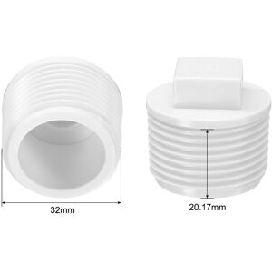 Unique Pipe Male Thread Plug Threaded NPT Plugs for Plumbing Water Line - White 1 Inch Unique Pipe Male Thread Plug Threaded NPT Plugs for Plumbing Water Line - White 1 Inch