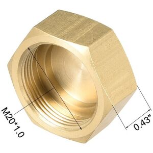 Unique Brass Female Pipe Fitting Valve Cap, Hex Head End Plug Connector - Copper Color M20 Unique Brass Female Pipe Fitting Valve Cap, Hex Head End Plug Connector - Copper Color M20