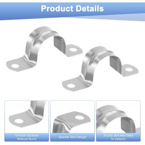 Unique Conduit Clamps, Stainless Steel Rigid Pipe Strap U Bracket Pipe Clamps with Holes for Plumbing/Conduit - Silver 30-Pack, 1 Unique Conduit Clamps, Stainless Steel Rigid Pipe Strap U Bracket Pipe Clamps with Holes for Plumbing/Conduit - Silver 30-Pack, 1