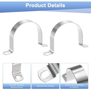 Unique Conduit Clamps, Stainless Steel Rigid Pipe Strap U Bracket Pipe Clamps with Holes for Plumbing/Conduit/Wire/Pipe - Silver 5-Pack 3 Unique Conduit Clamps, Stainless Steel Rigid Pipe Strap U Bracket Pipe Clamps with Holes for Plumbing/Conduit/Wire/Pipe - Silver 5-Pack 3