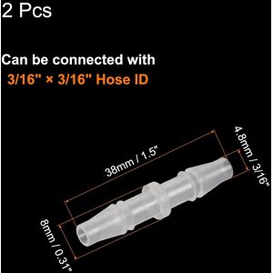 Unique Plastic Hose Barb Fitting, Barb Pipe Connectors Hose Fitting Adapter Splicer Mender Adapter Union for Air Hose 3/16 Unique Plastic Hose Barb Fitting, Barb Pipe Connectors Hose Fitting Adapter Splicer Mender Adapter Union for Air Hose 3/16