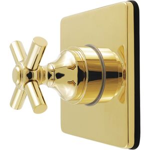 Kingston Brass Elinvar Single-Handle Six-Way Diverter Valve with Square Trim Kit Polished Brass 4.31 In. L X 4.38 In. W X 4.31 In. H Kingston Brass Elinvar Single-Handle Six-Way Diverter Valve with Square Trim Kit Polished Brass 4.31 In. L X 4.38 In. W X 4.31 In. H