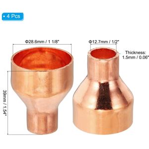 Unique Copper Reducer, Pure Copper Reducing Coupling Pressure Fitting Pipe Tube Connector Adapter with Sweat Connection 1 1/8 Unique Copper Reducer, Pure Copper Reducing Coupling Pressure Fitting Pipe Tube Connector Adapter with Sweat Connection 1 1/8