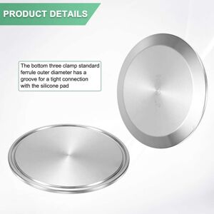 Unique Tri Sanitary Clamp End Caps Fittings Stainless Steel Ferrule Flange Pipe Fitting for Food/Beverage/Home Brew Connector 3 Unique Tri Sanitary Clamp End Caps Fittings Stainless Steel Ferrule Flange Pipe Fitting for Food/Beverage/Home Brew Connector 3