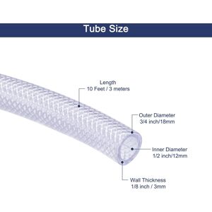 Unique Tube Braided Reinforced Tubing Flexible Hose Pipe Vinyl Tubing High Pressure Flexible Plastic Tube 1/2 Unique Tube Braided Reinforced Tubing Flexible Hose Pipe Vinyl Tubing High Pressure Flexible Plastic Tube 1/2