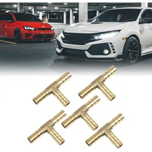Unique Hose Barb Brass 3 Way Tee Connector Adaptor for Air Water Gas 5pcs 8mm Unique Hose Barb Brass 3 Way Tee Connector Adaptor for Air Water Gas 5pcs 8mm