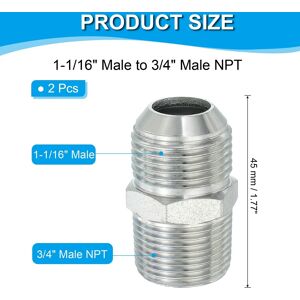 Unique Hex Reducing Nipple Connectors Pipe Adapter, Pipe Fitting Reducer Nipple Adapter Plated Steel Hydraulic Fitting - Silver Tone 1-1/16 Unique Hex Reducing Nipple Connectors Pipe Adapter, Pipe Fitting Reducer Nipple Adapter Plated Steel Hydraulic Fitting - Silver Tone 1-1/16